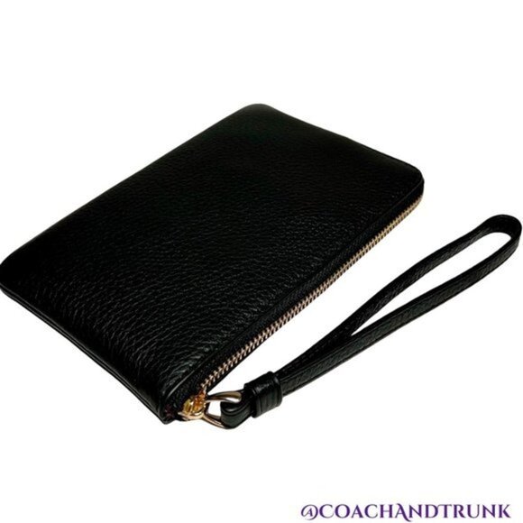 COACH Disney X Coach Leather Corner Zip Wristlet With Evil Queen Motif NWT - Picture 7 of 10